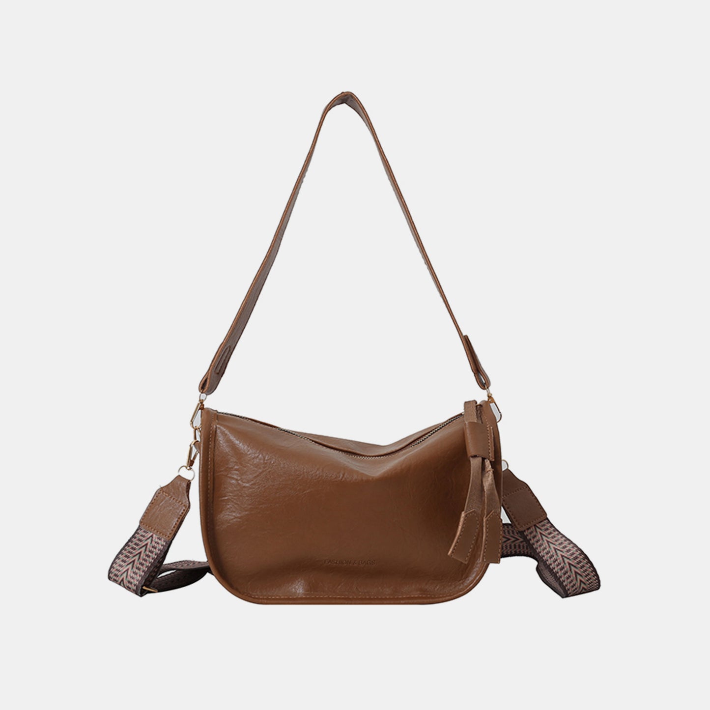 PU Leather Double Strap Shoulder Bag