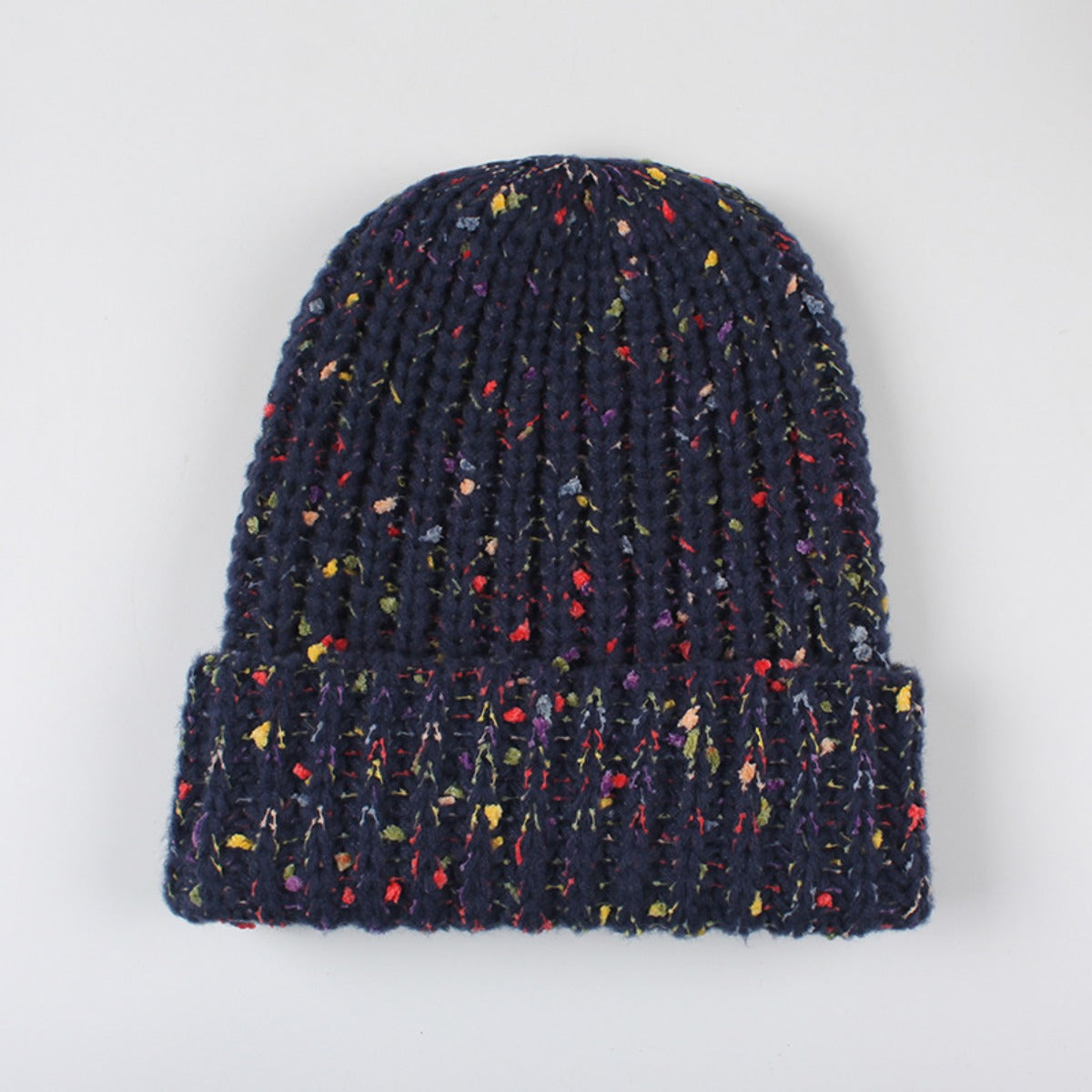 Roll Rim Confetti Cable-Knit Hat