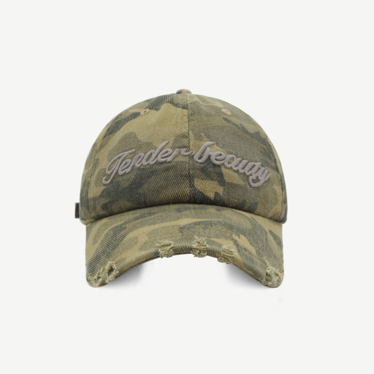 Letter Graphic Camouflage Cotton Hat