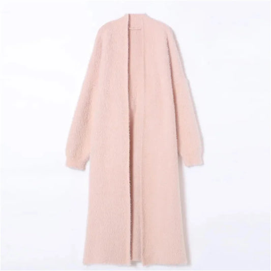 023 Autumn/Winter Lazy Style Loose Knee Length Thickened Pure