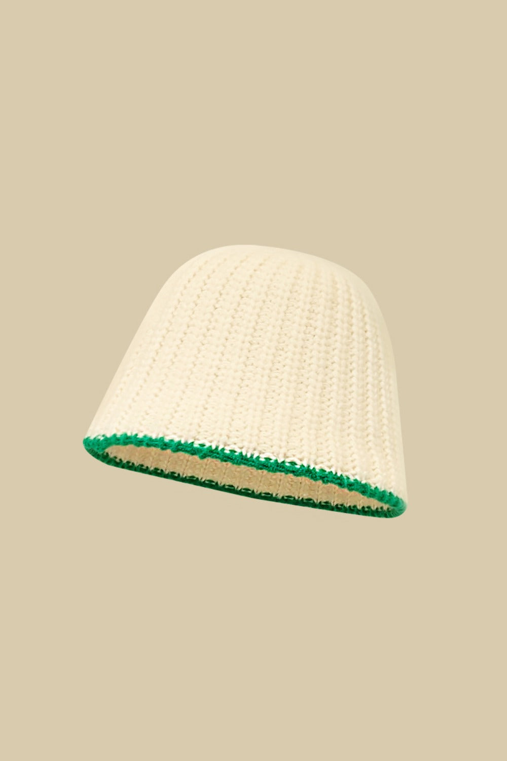 Contrast Trim Woven Hat