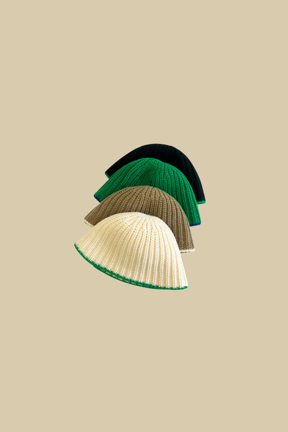 Contrast Trim Woven Hat