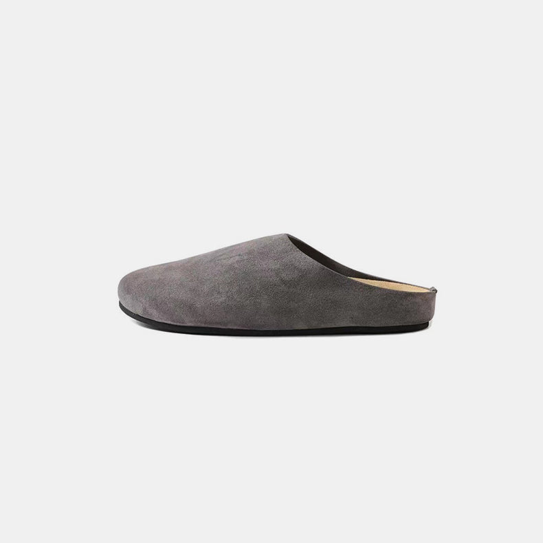 Suede Round Toe Slip-Ons