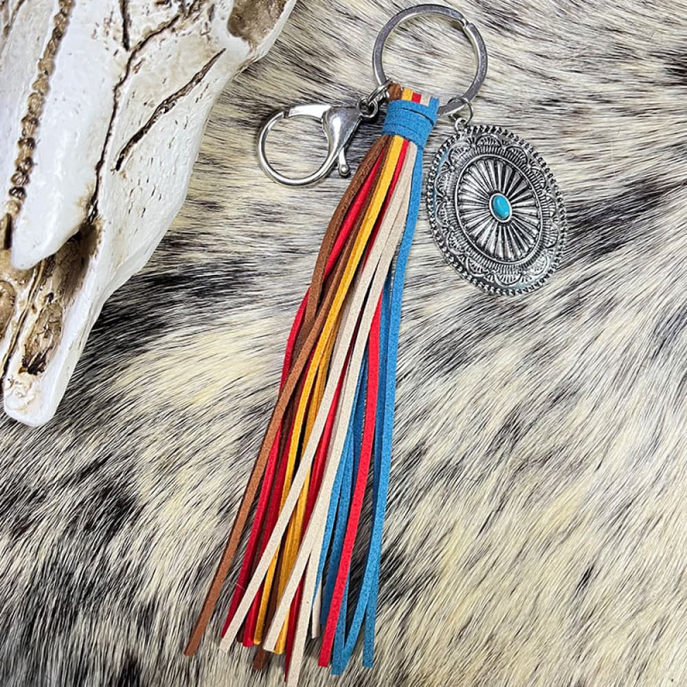 Turquoise Keychain with Tassel